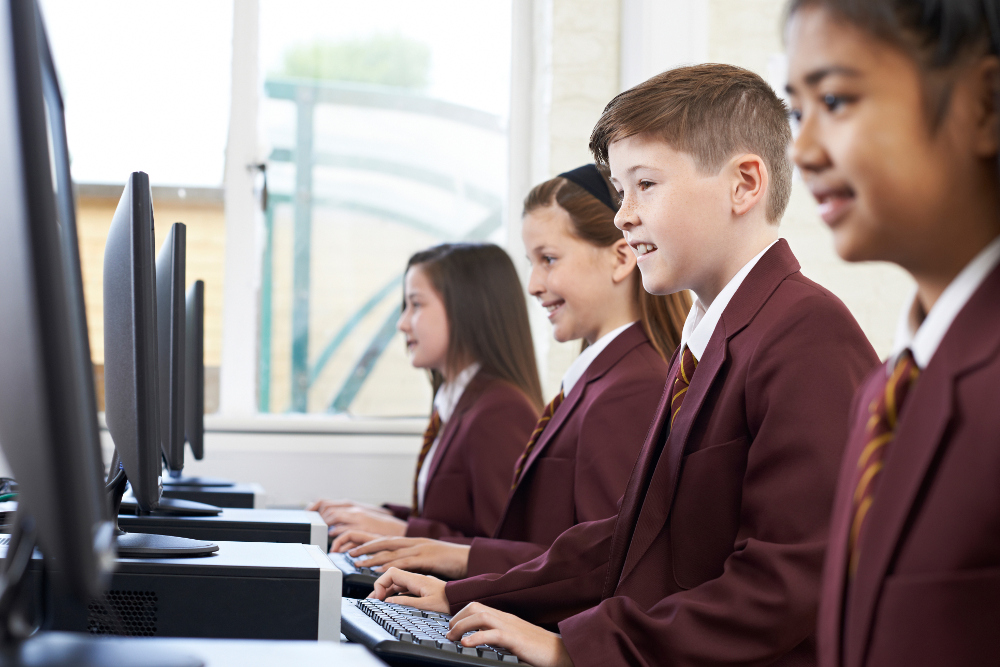 Children at computers